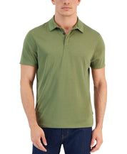 Alfani Men's AlfaTech Stretch Solid Polo Shirt Military Soil Green large