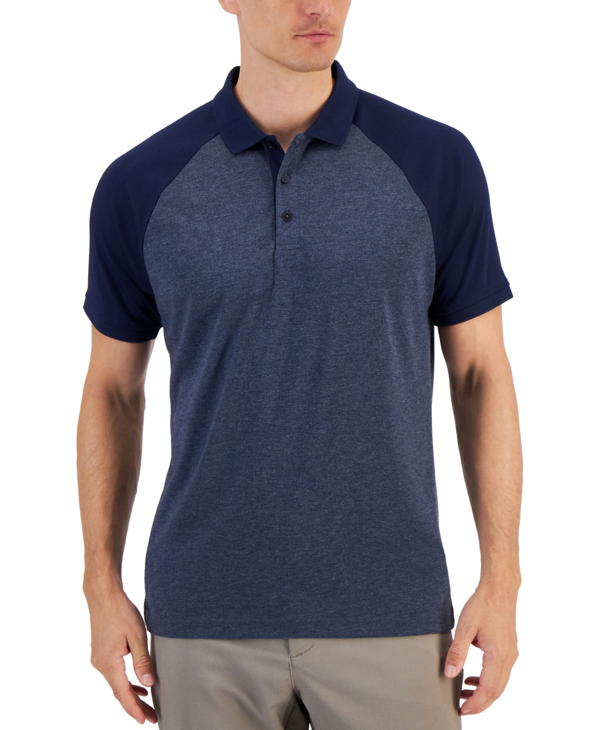 Alfani Men's AlfaTech Polo Shirt Neo Navy Blue XL