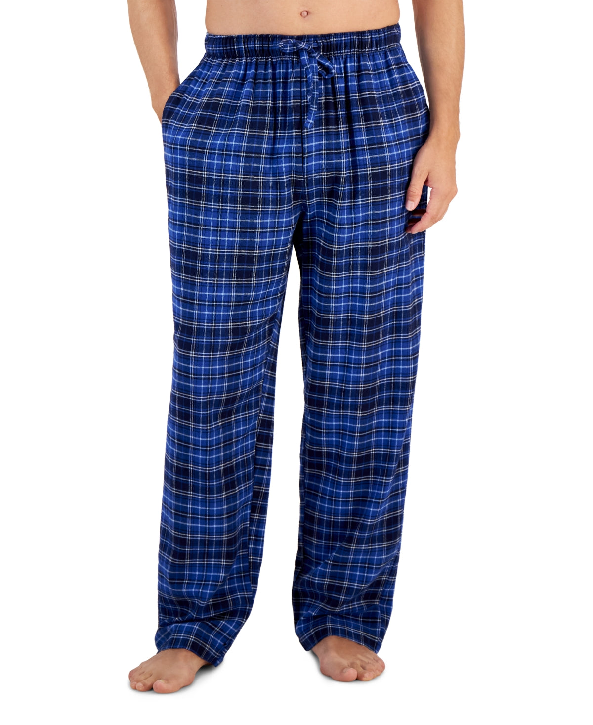 Club Room Mens Flannel Pajama Pants Navy Blue MEDIUM