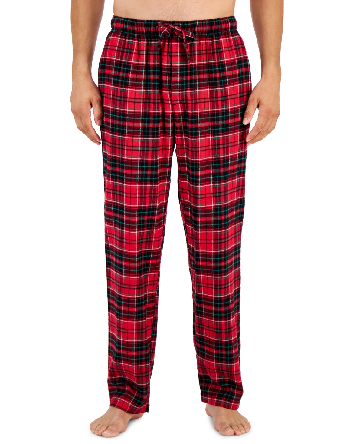 Club Room Men's Flannel Plaid Pajama Pants Red Combo XL
