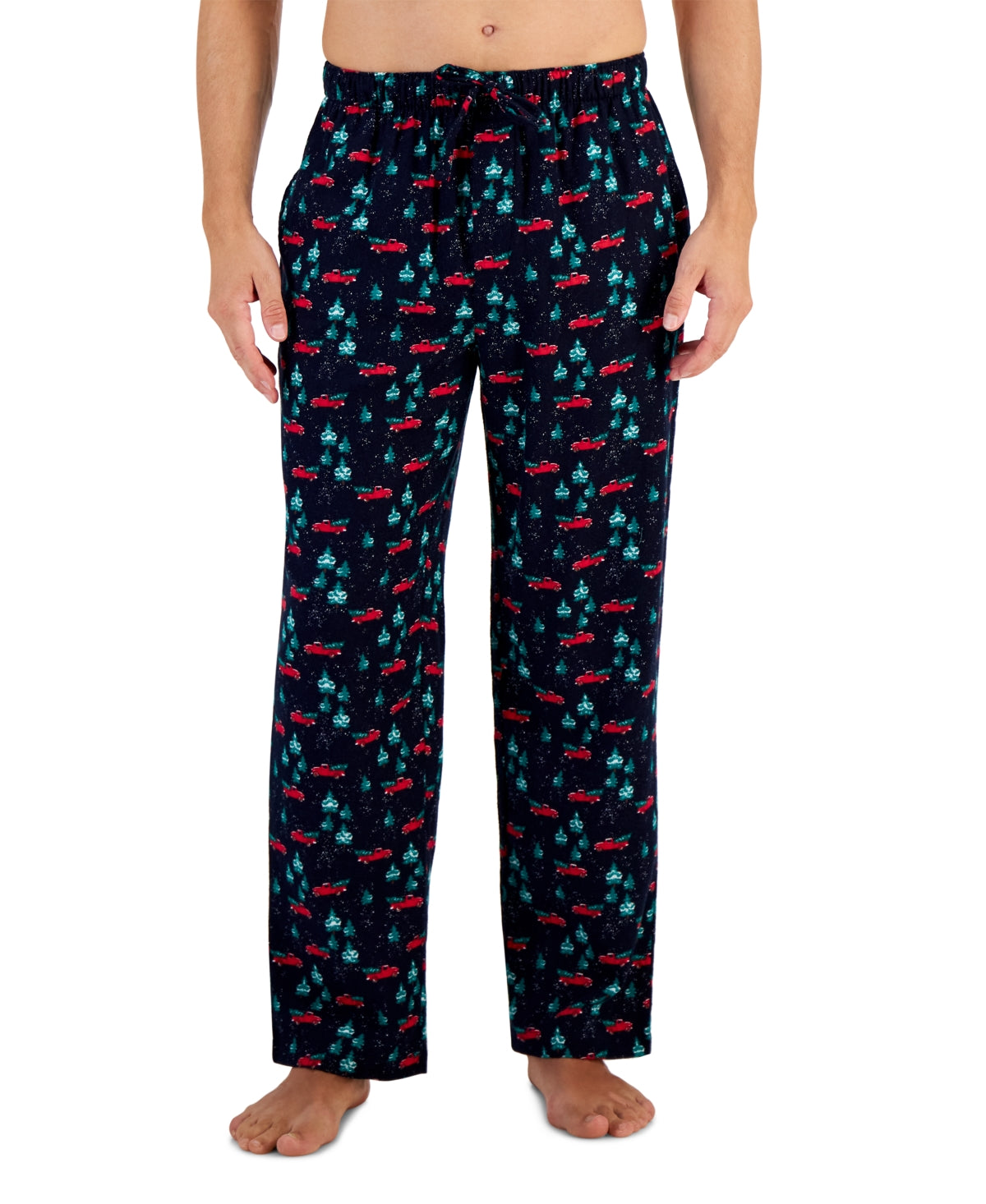 Club Room Mens Flannel Pajama Pants Blue Large