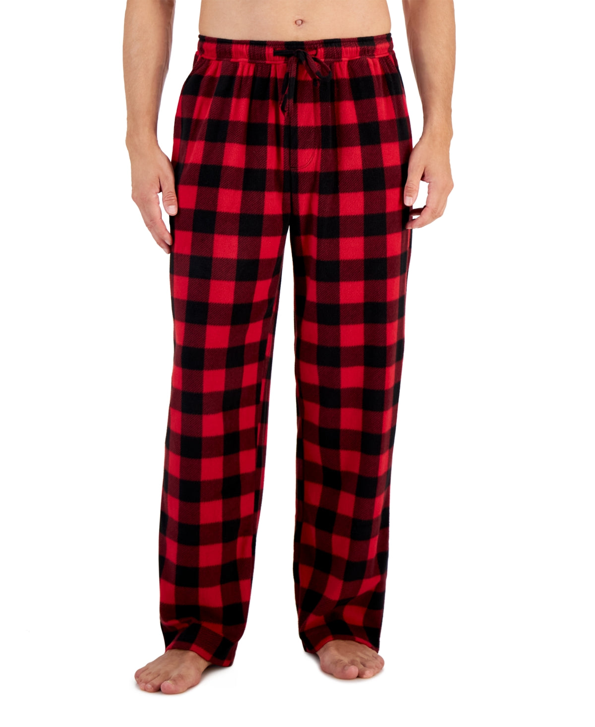 Club Room Mens Fair Isle Fleece Red  Pajama Pants XL