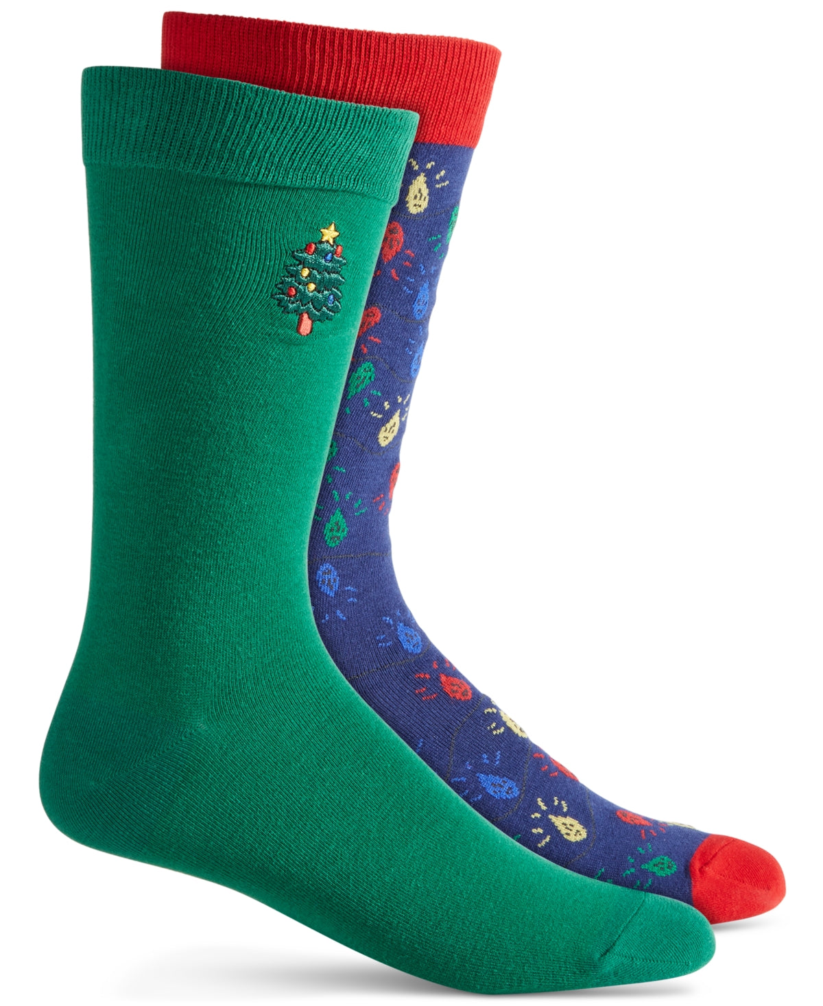 Club Room Men's Holiday Snowflake Fair Isle Green Navy Red Holiday Socks