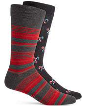 Club Room Mens Holiday Snowflake Fair Isle Holiday Socks Black Green Red