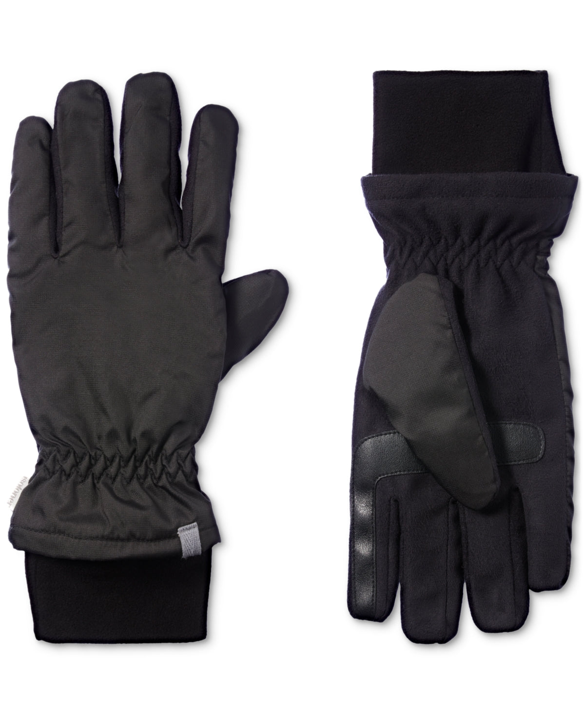 Isotoner Signature Men's Touchscreen Water Repellant Ripstop Gloves XL Black