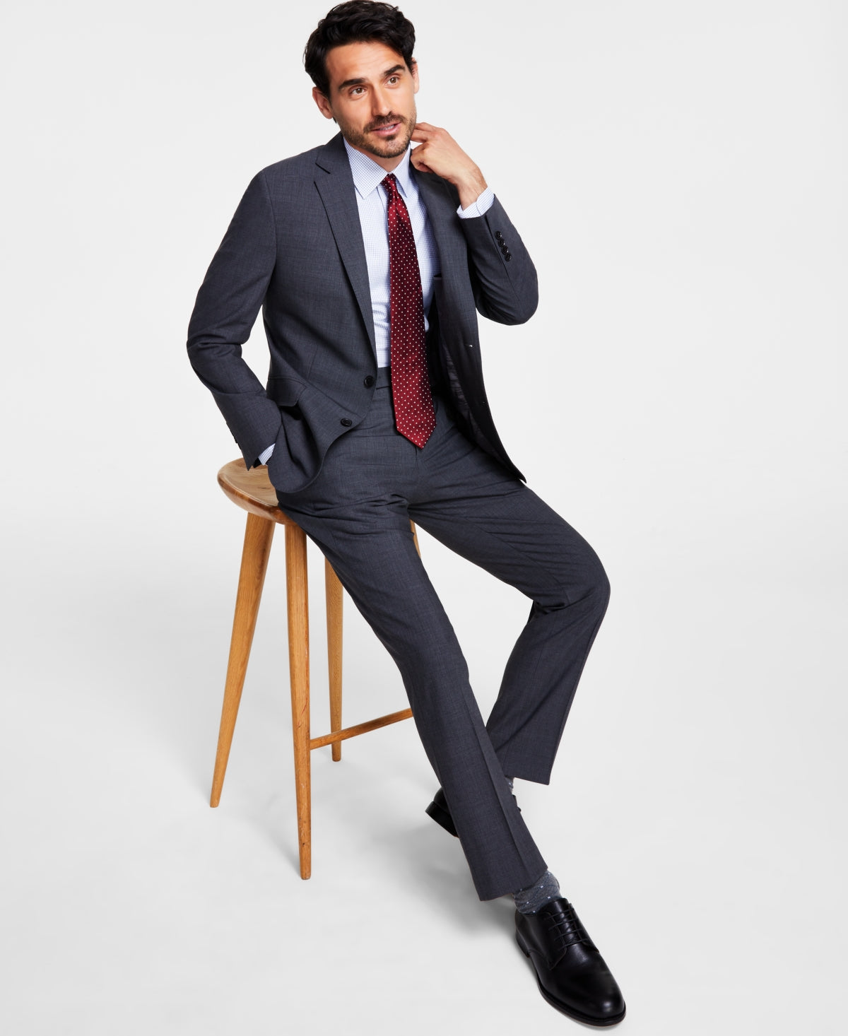 Brooks Brothers Mens Classic fit Wool Suit Jacket Blazer 42 S Gray Solid