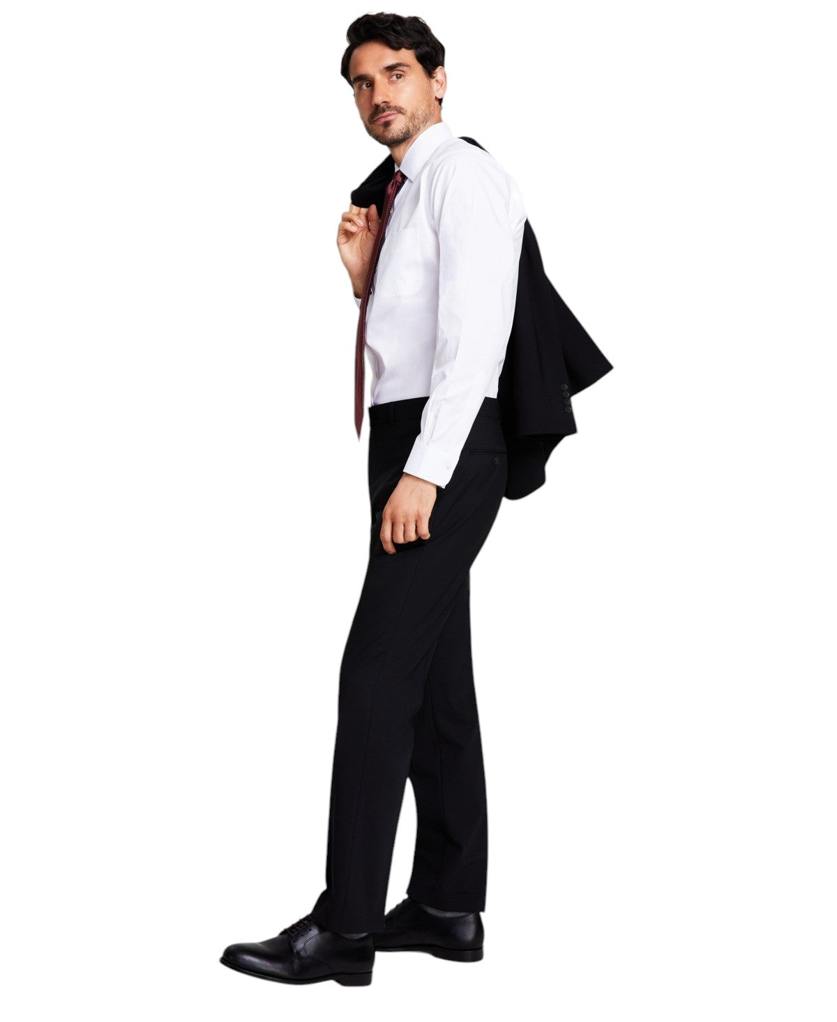 Brooks Brothers Mens Classic fit Dress Pants 32 / 32 Black Solid Stretch