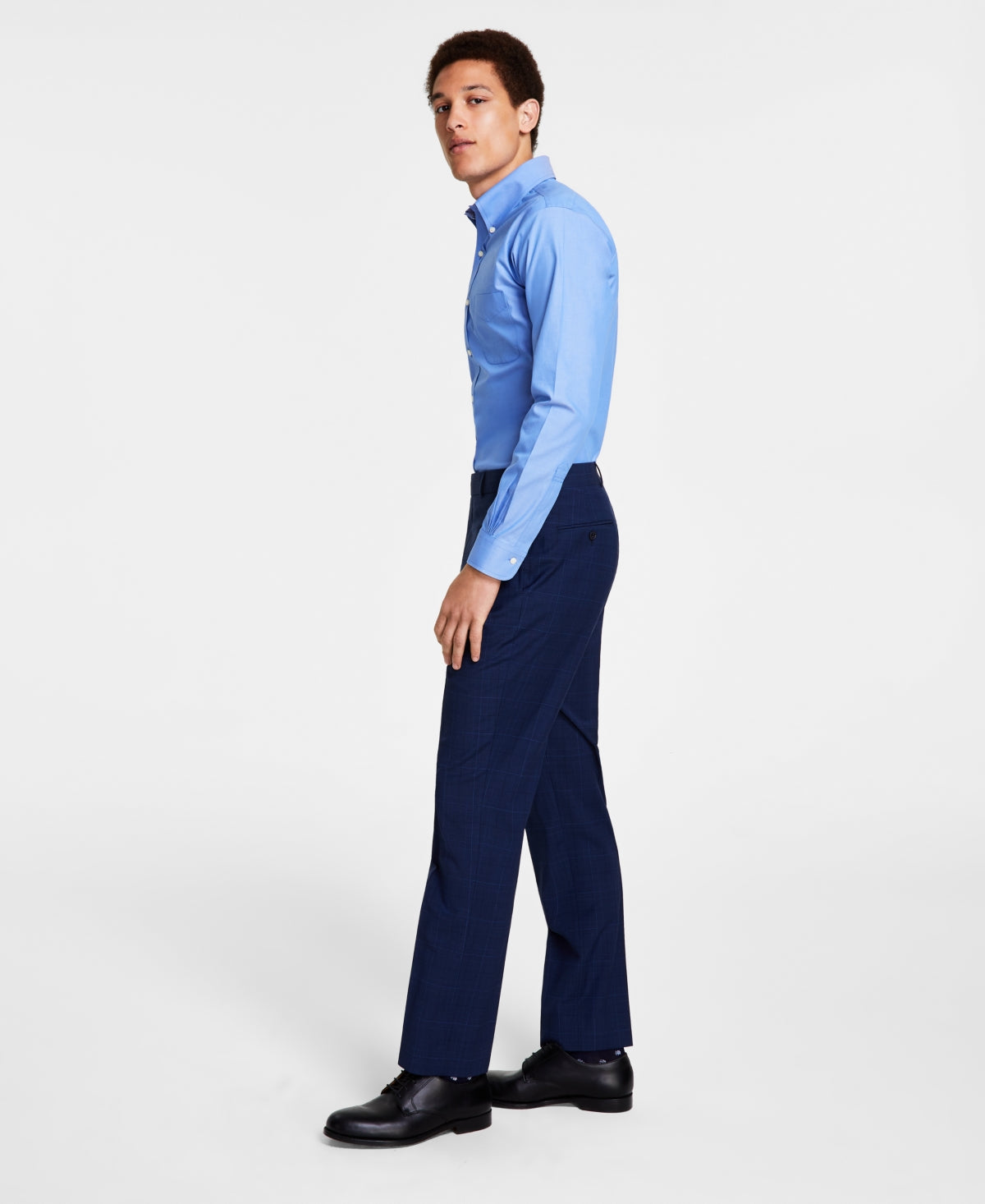 B by Brooks Brothers Men's Classic Fit Wool Blend Suit Dress Pants Navy 34 x 32