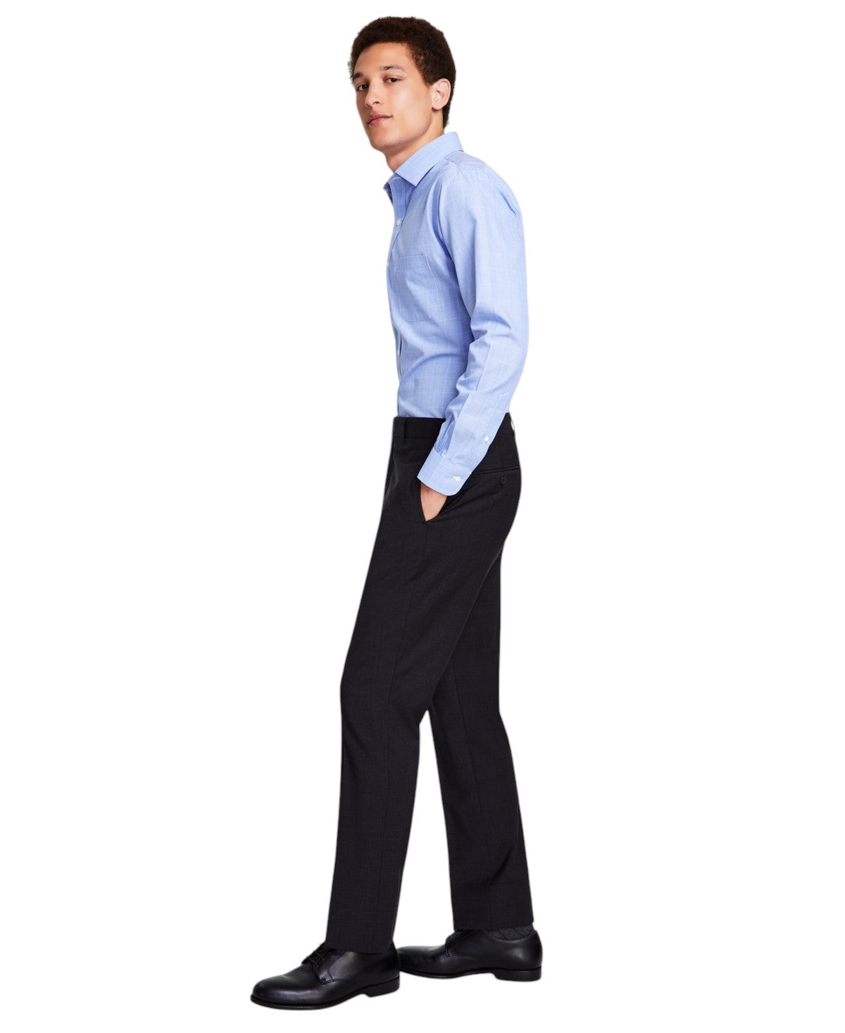 Brooks Brothers Mens Classic fit Wool Dress Pants 38 / 34 Charcoal Grey Solid