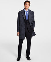 Brooks Brothers Menss Regular fit Double Face Overcoat Coat 44 R Grey Plaid
