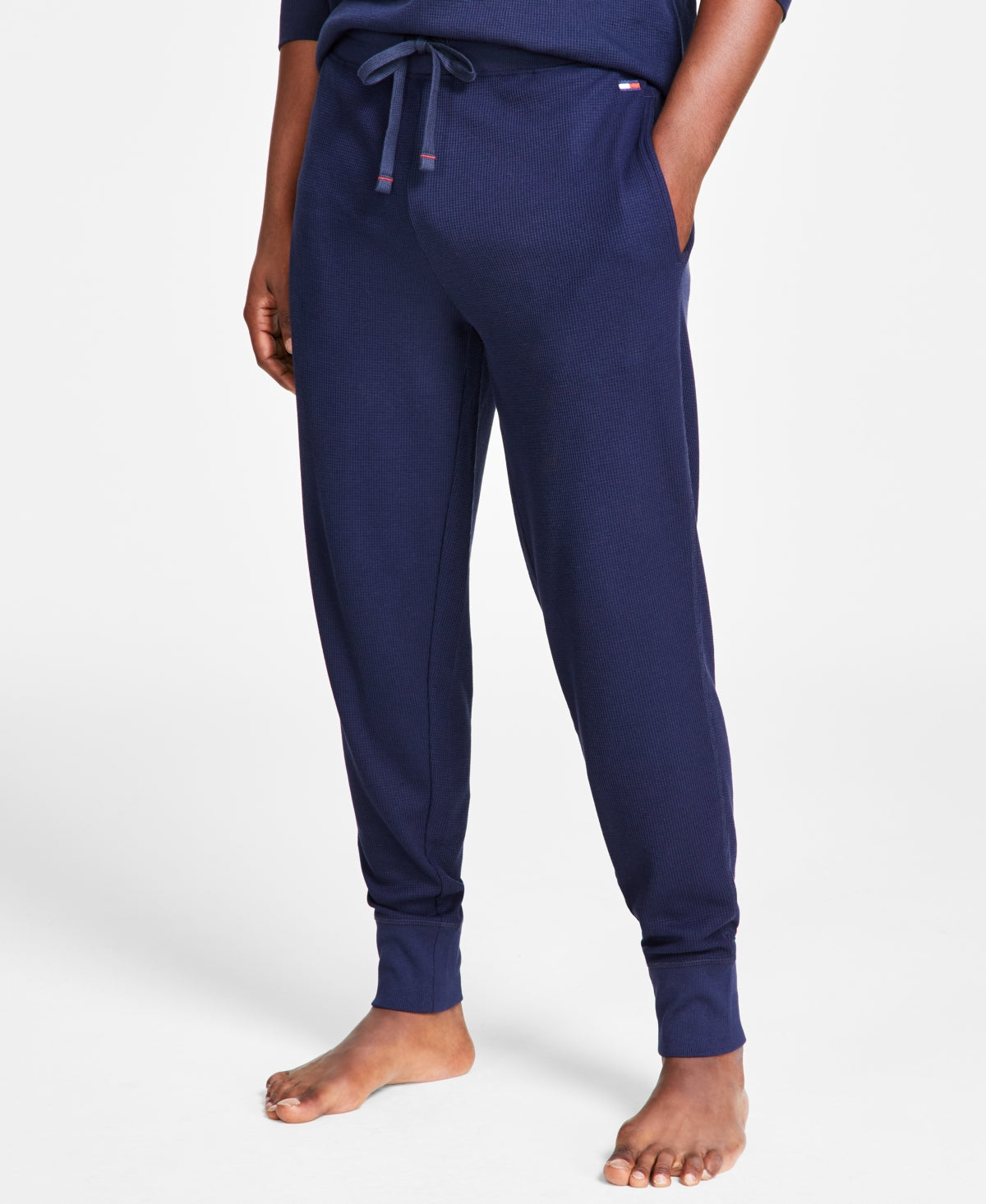 Tommy Hilfiger Men's Waffle Knit Pajama Joggers Navy Small