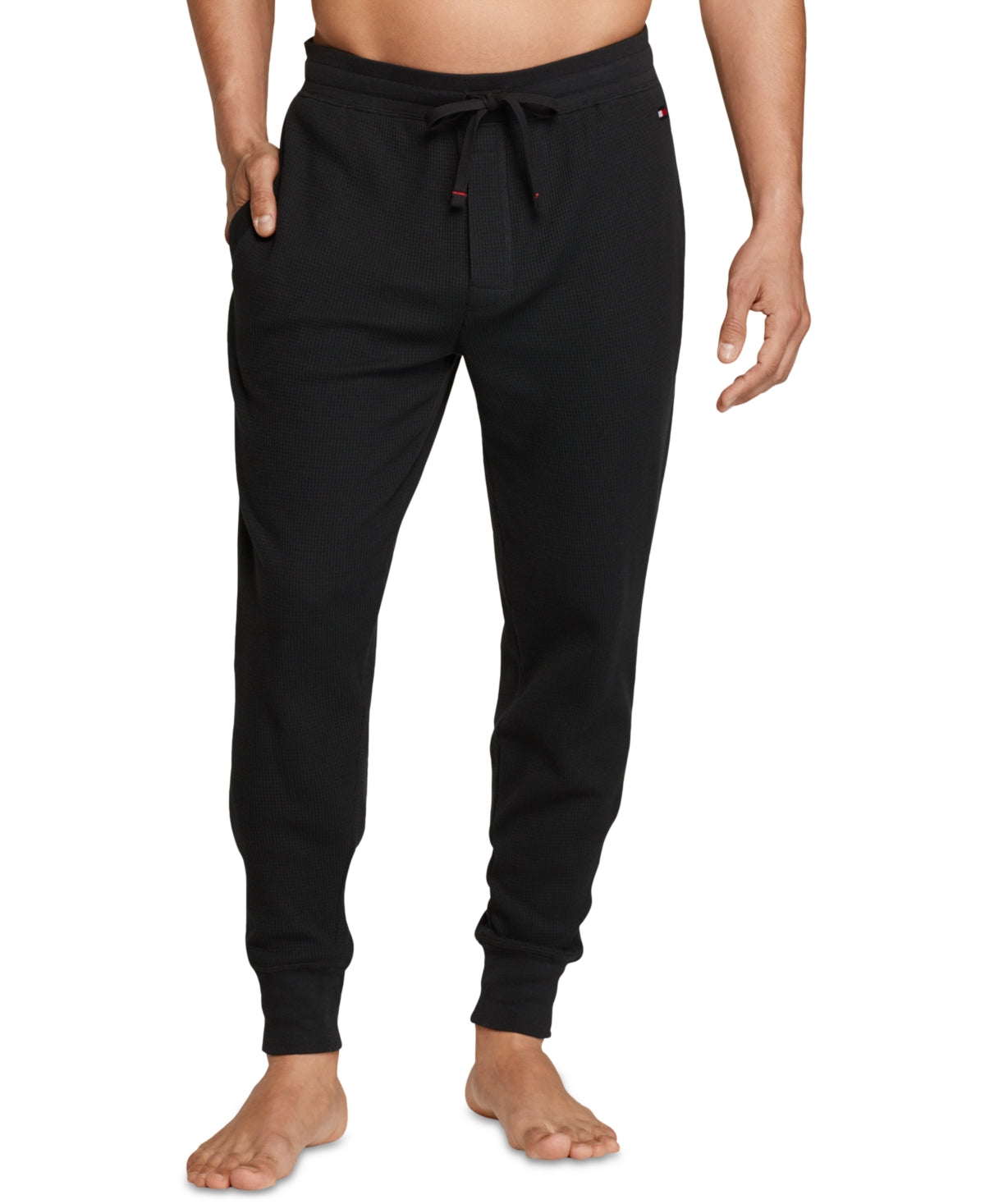 Tommy Hilfiger Mens Waffle Knit Pajama Pants Black XXL