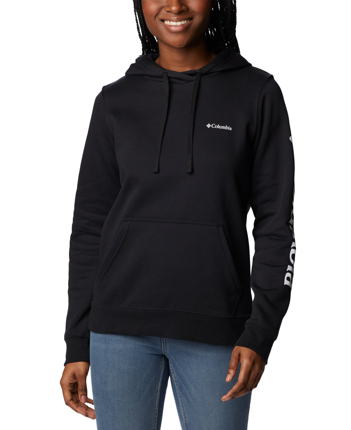 Columbia Womens Regular fit Hoodie Sweatshirt Medium Black Solid