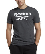 Reebok Mens Regular fit Short Sleeve Graphic T-Shirt Shirt Medium Grey Solid