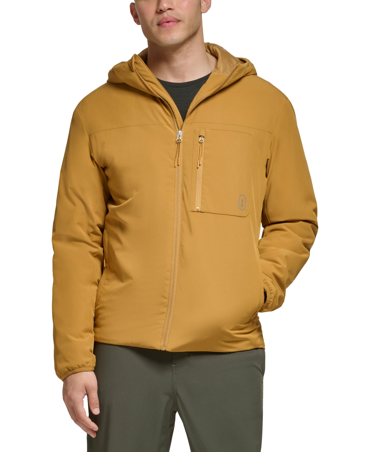 BASS OUTDOOR Mens Hooded Jacket Bone Brown Yellow 2XL