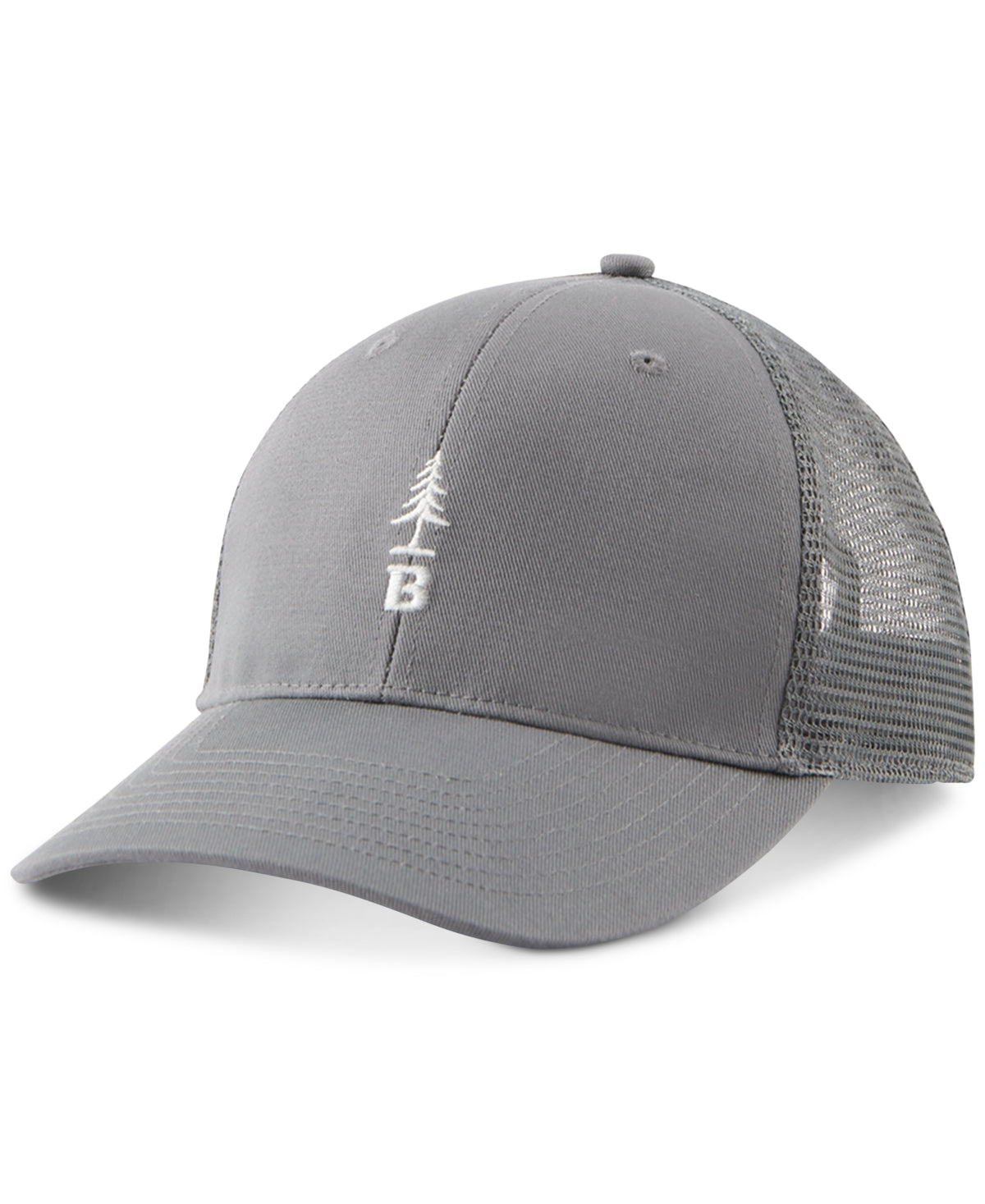 Bass Outdoor Mens B Tree Baseball Hat Light Grey