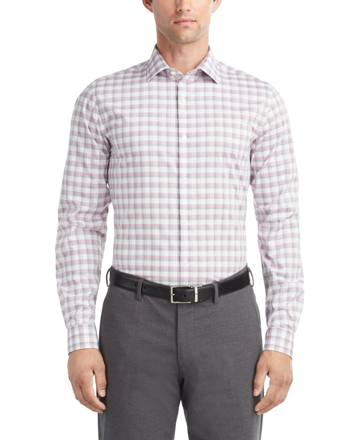 Van Heusen Regular-Fit Stain Shield Button Donw Dress Shirt Red 17-17.5 / 32-33