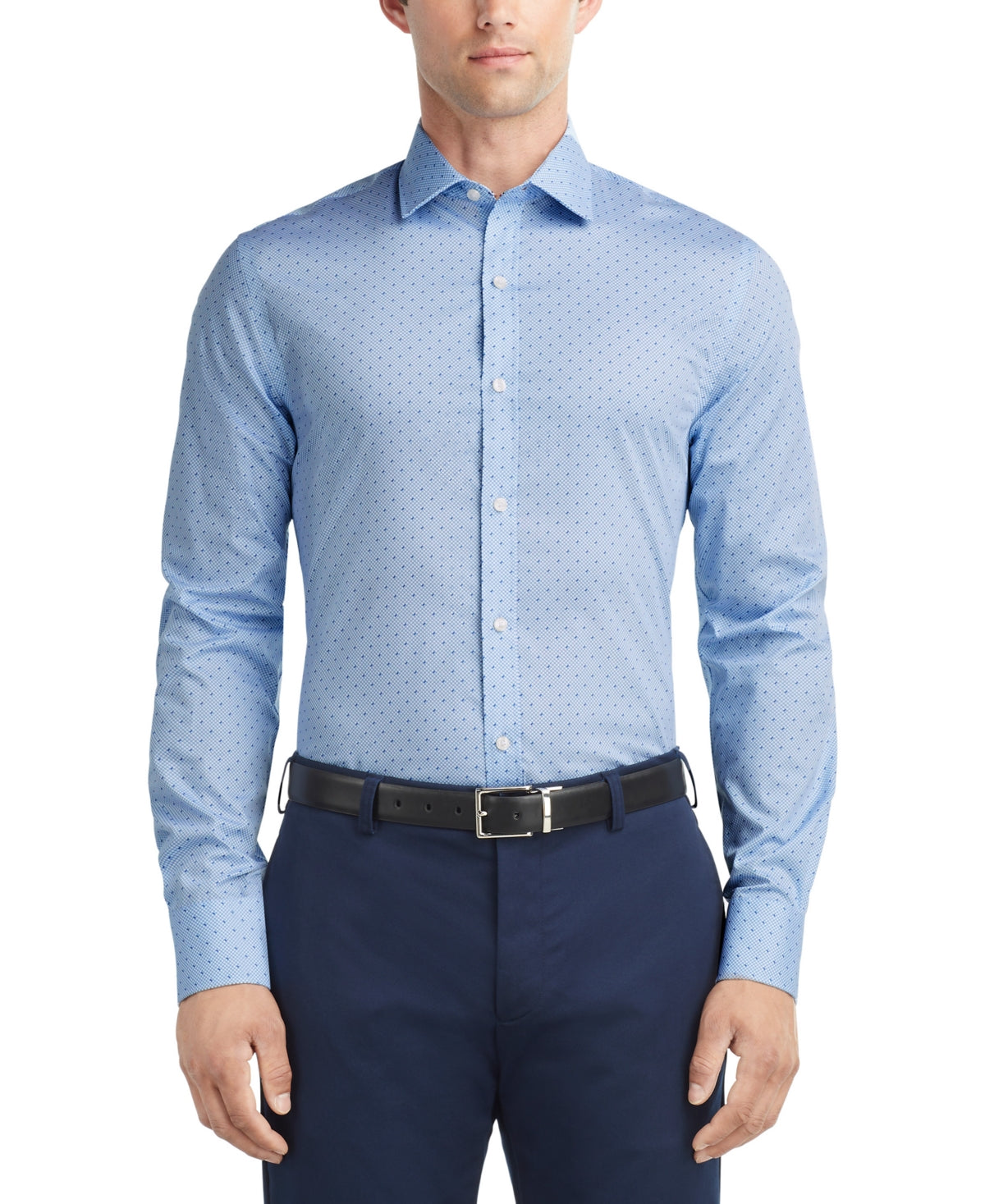 Tommy Hilfiger Mens Slim fit Dress Shirt Medium 15 in 34-35 Blue