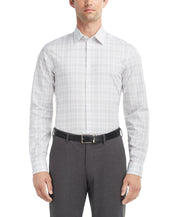 Calvin Klein Men Slim fit Dress Shirt Large 16.5 in 36-37 Blue Plaid