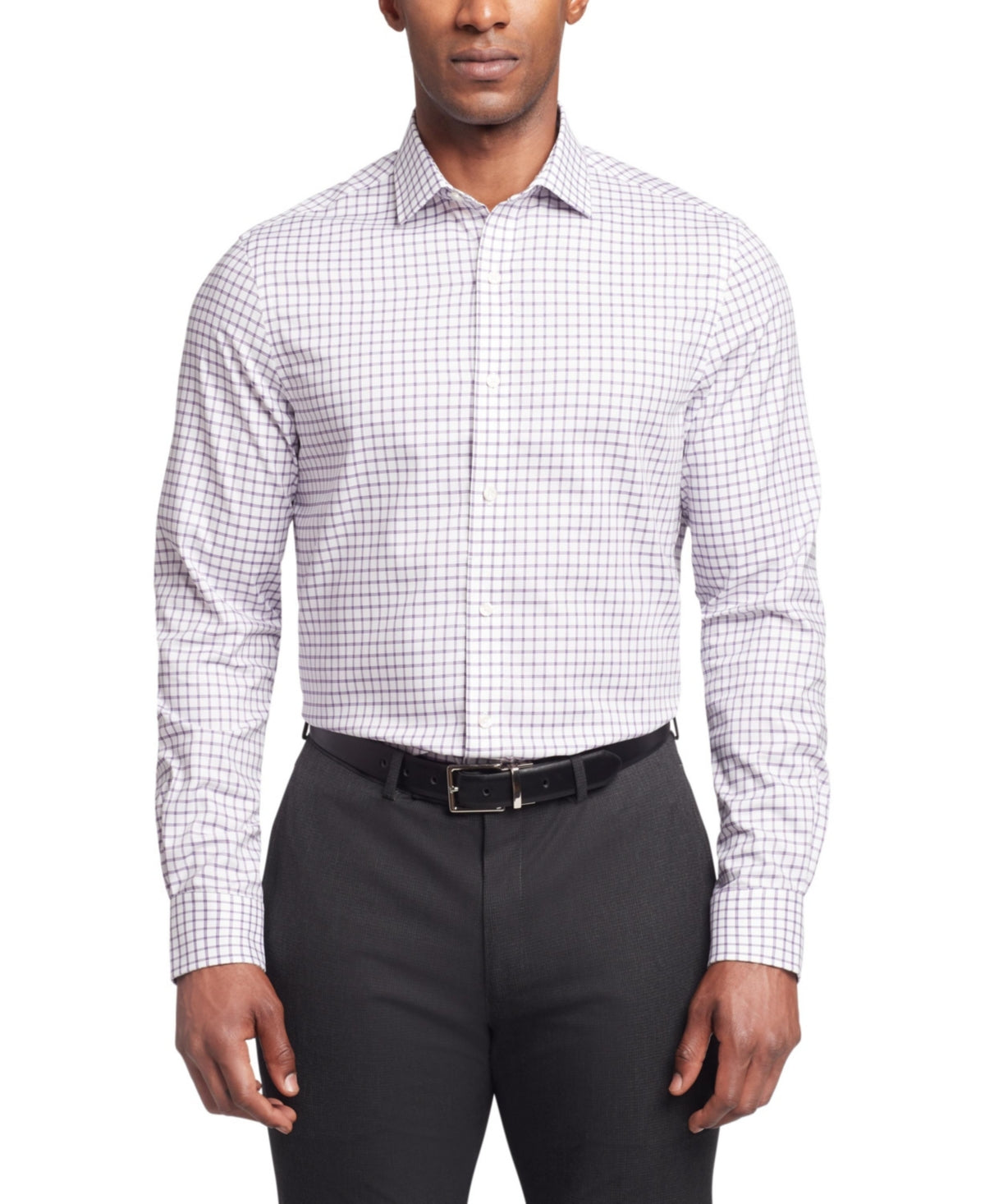 Tommy Hilfiger Mens Regular fit Dress Shirt Large 16 in 34-35 Lavender Purple