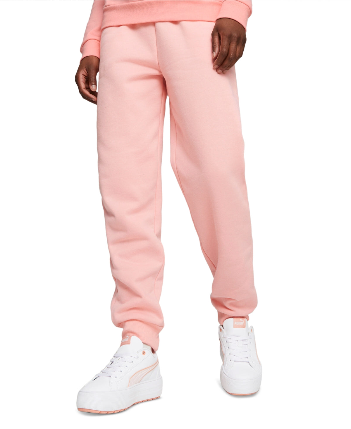 Puma Women Regular fit Sweatpants Fleece Pants XL / 29 Pink Solid