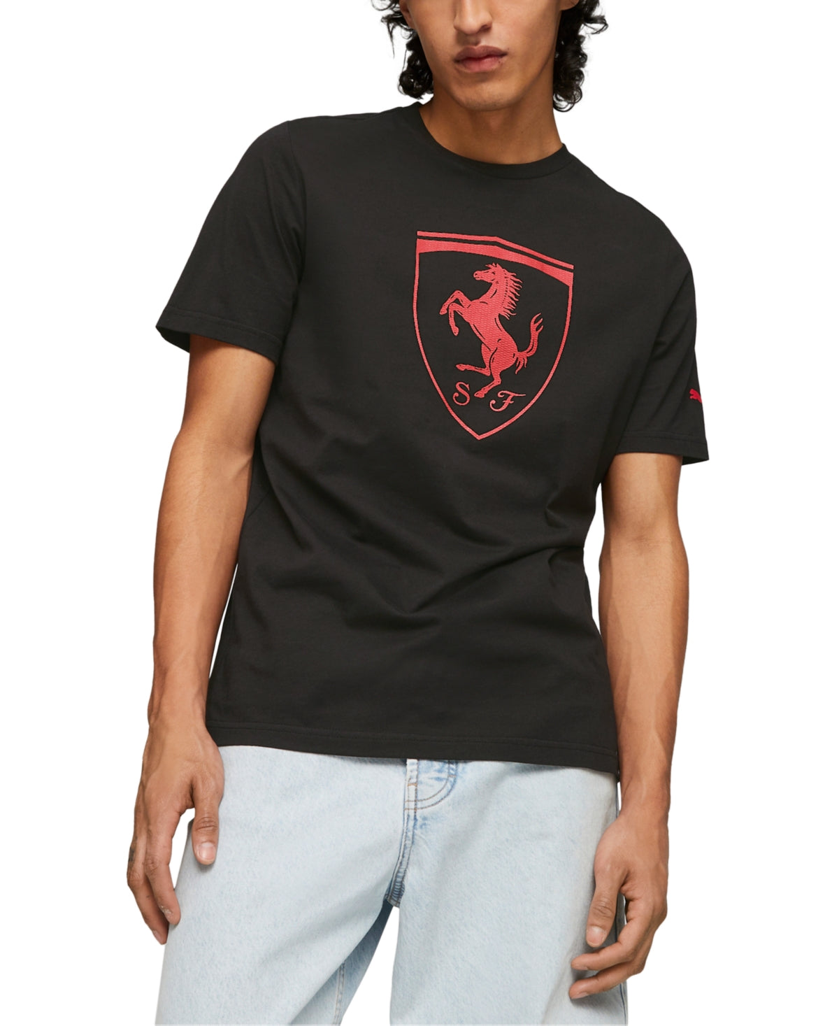 PUMA Men Regular fit Short Sleeve T-Shirt Shirt Small Black