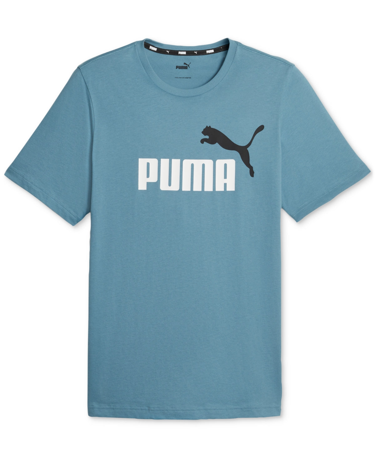 PUMA Men Regular fit Short Sleeve T-Shirt Shirt Small Blue Solid