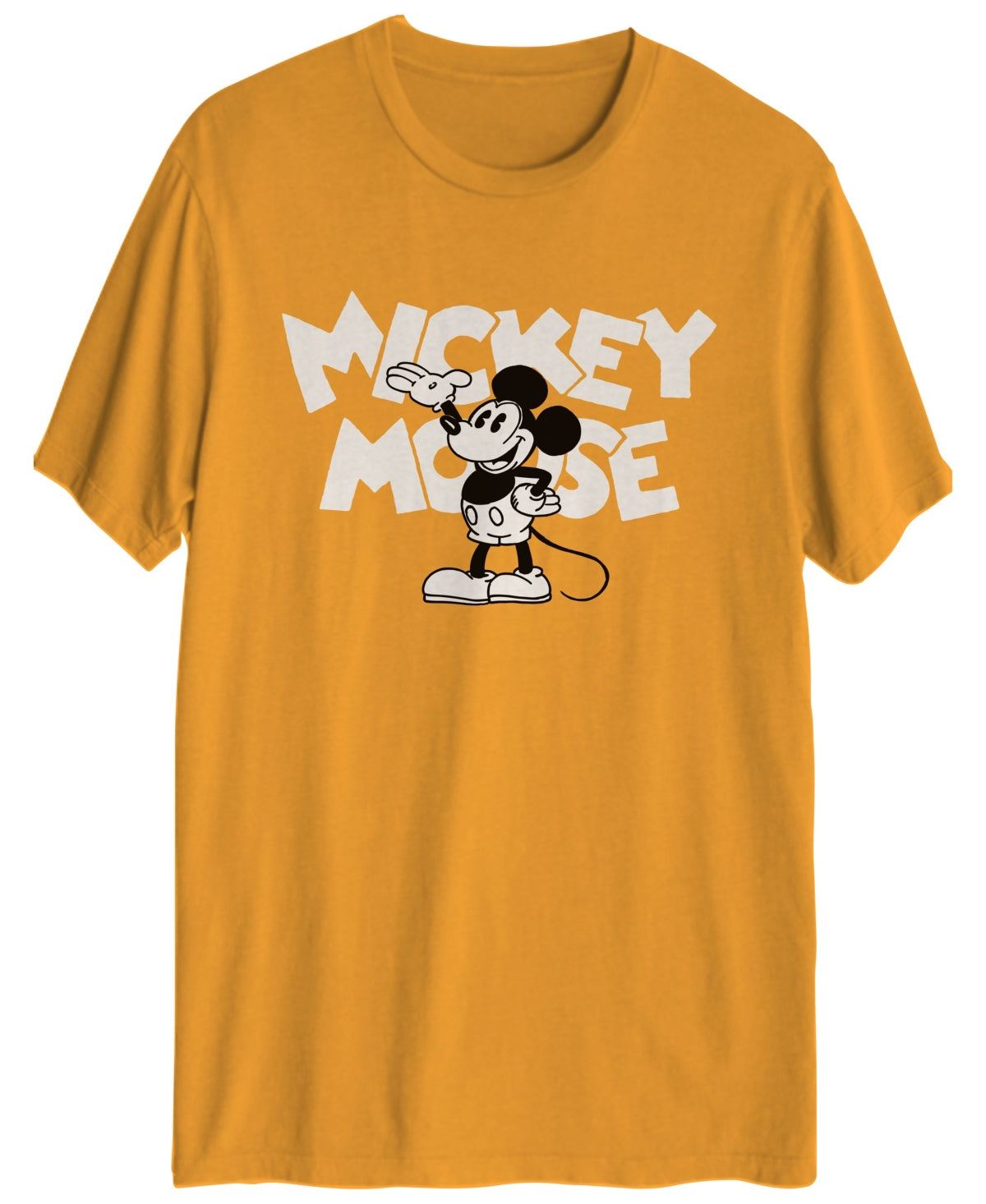 Hybrid Mens Mickey Logo Original Short Sleeve T Shirt Gold Medium