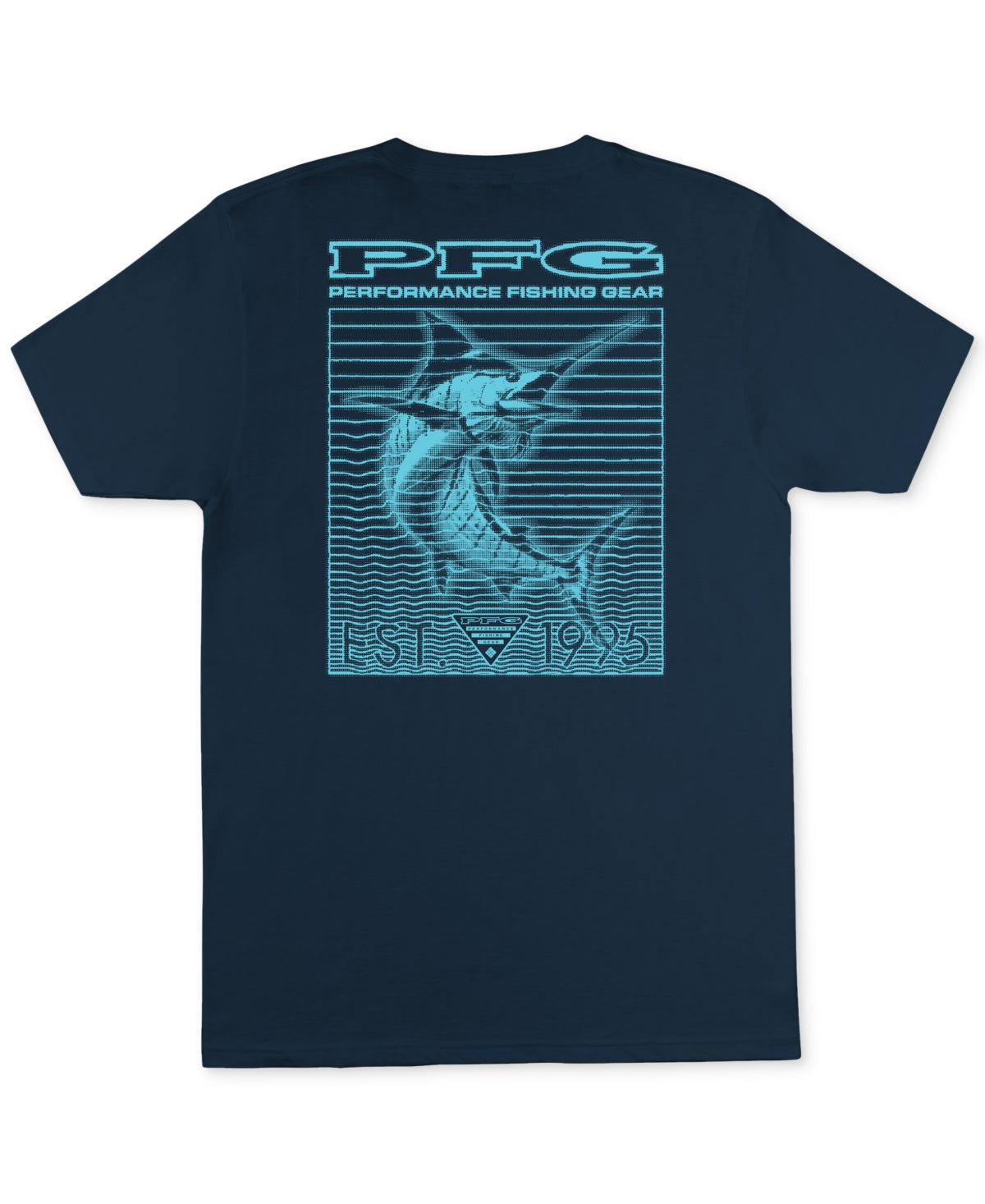 Columbia Mens Digital Marlin Graphic Short Sleeve T Shirt Navy XL