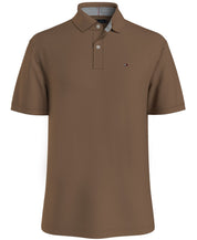 Tommy Hilfiger Men Regular fit Short Sleeve Polo Shirt Large Brown Solid