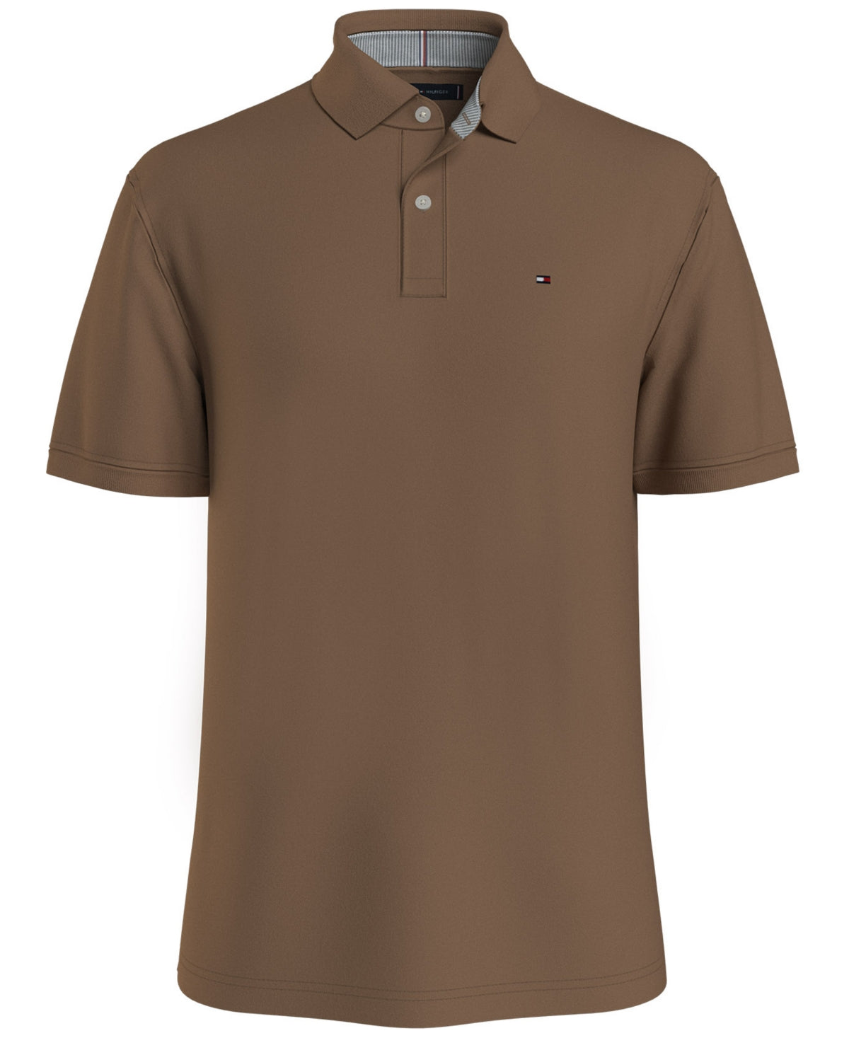 Tommy Hilfiger Mens Cotton Classic Polo Shirt Desert Khaki Brown Small