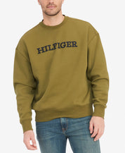 Tommy Hilfiger Men Regular fit Long Sleeve Crewneck Sweater XL Green Solid