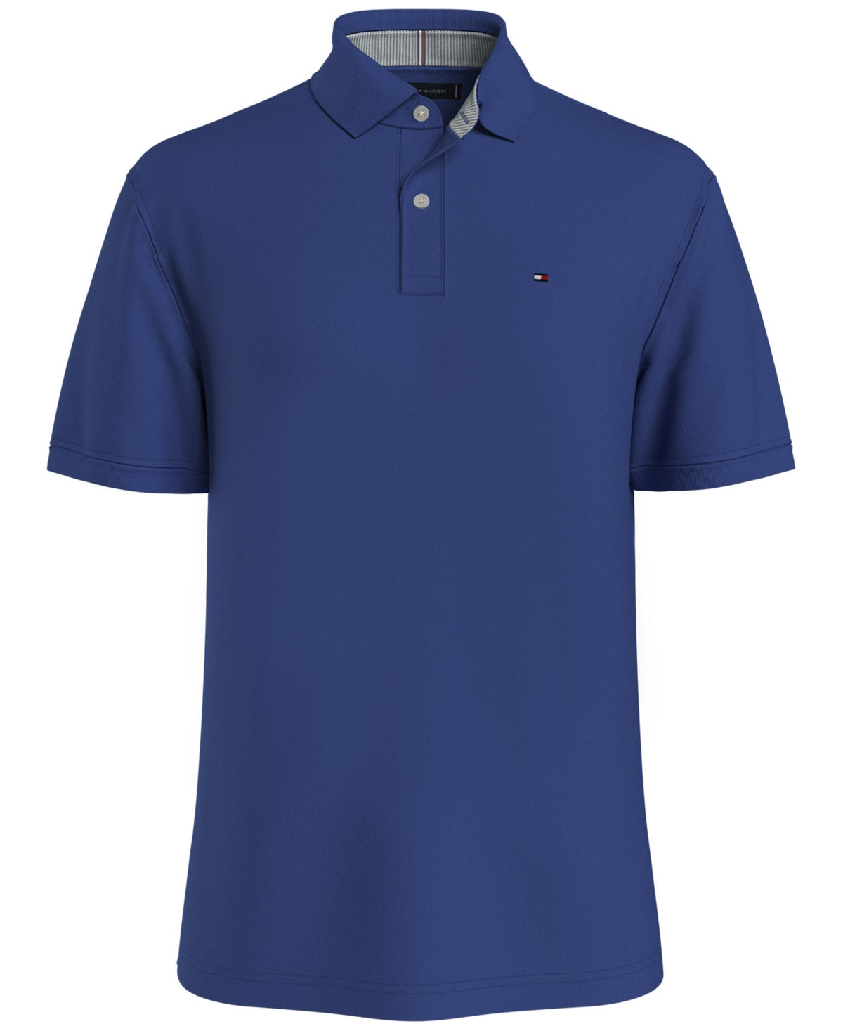 Tommy Hilfiger Men's Cotton Classic Fit Polo Shirt Ultra Blue  Medium