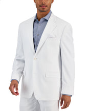 Sean John Mens Classic fit Suit Jacket Blazer 44 S White Solid