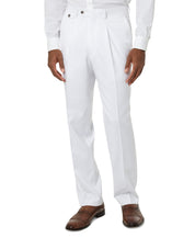 Tayion Mens Classic-Fit White Suit Dress Pants 38 x 32