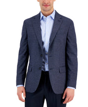 Tommy Hilfiger Mens Modern fit Sport Coat Blazer 38 R Blue Grey Check