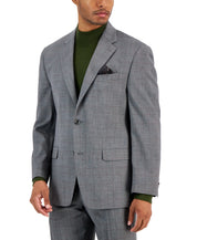 Sean John Mens Classic fit Suit Jacket Blazer 36 R Grey Plaid