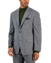 Sean John Mens Classic fit Suit Jacket Blazer 42 R Grey Plaid