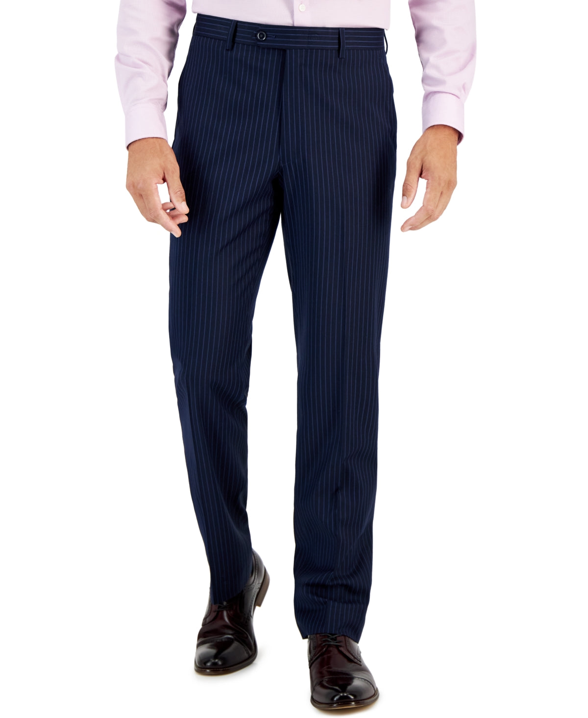 Sean John Mens Classic fit Dress Pants 38 / 32 Blue Striped
