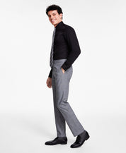 Calvin Klein Men's Slim Fit Glen Plaid Dress Suit Pants Black White 42 x 30