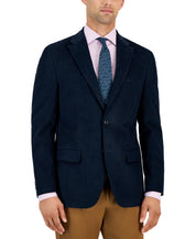 Tommy Hilfiger Mens Modern fit Corduroy Sport Coat Blazer 38 R Blue Solid