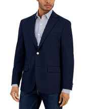 Tommy Hilfiger Mens Modern fit Sport Coat Blazer 40 S Navy Blue Solid Stretch