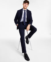 Kenneth Cole Reaction Mens Regular fit 2 Piece Suit 46 S / 40 Waist Blue Plaid