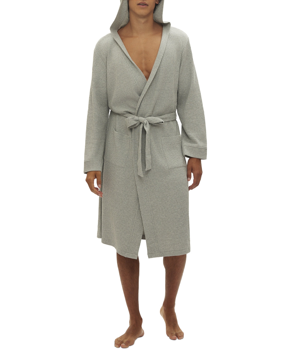 Gap Mens Regular fit Waffle Knit Robe XL Grey