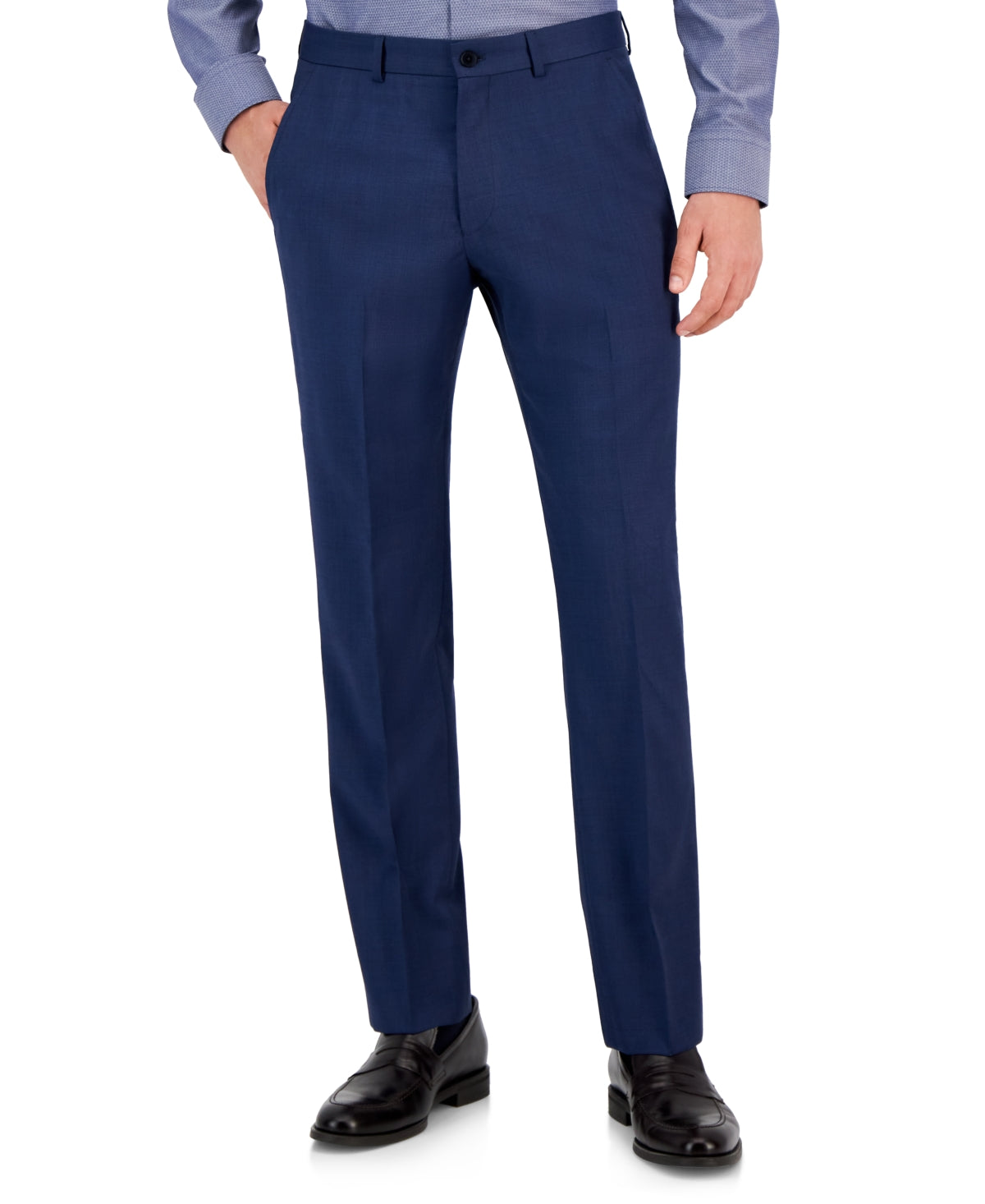 AX Armani Exchange Men's Solid Blue Wool Slim-Fit Dress Pants 30 x 30