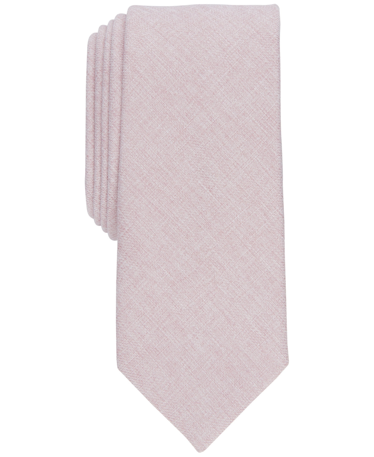 Bar III Mens Morden Solid Slim Tie Rose OS