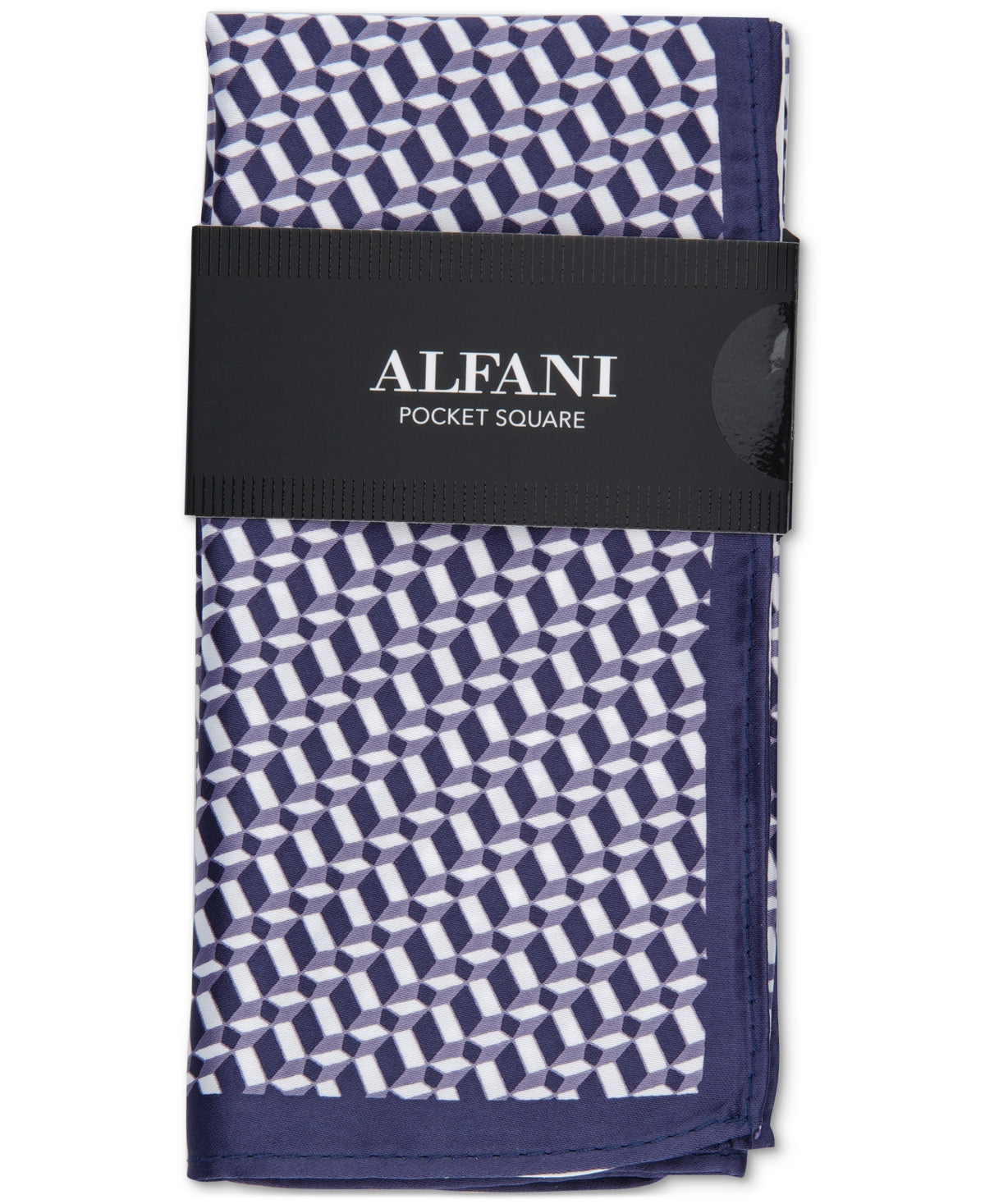 Alfani Mens Pocket Square One Size Purple Geometric