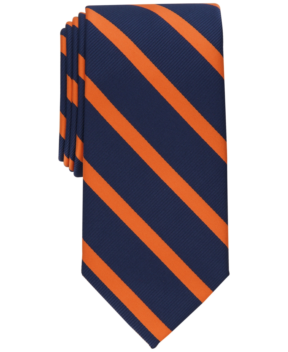 Club Room Men's Bay Stripe Necktie Orange Tie