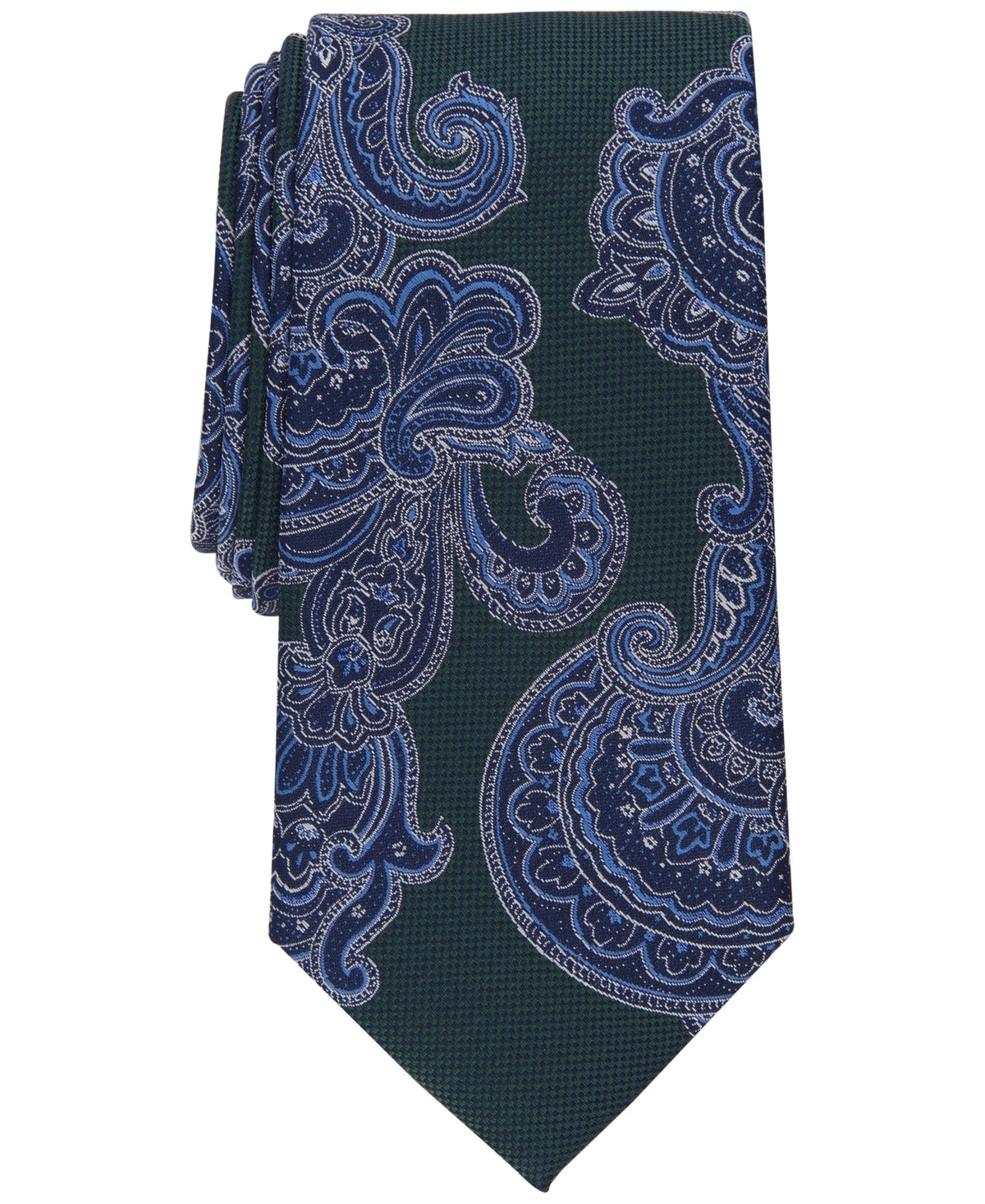 Club Room Mens Lacruz Classic Paisley Neck Tie Dark Green Blue