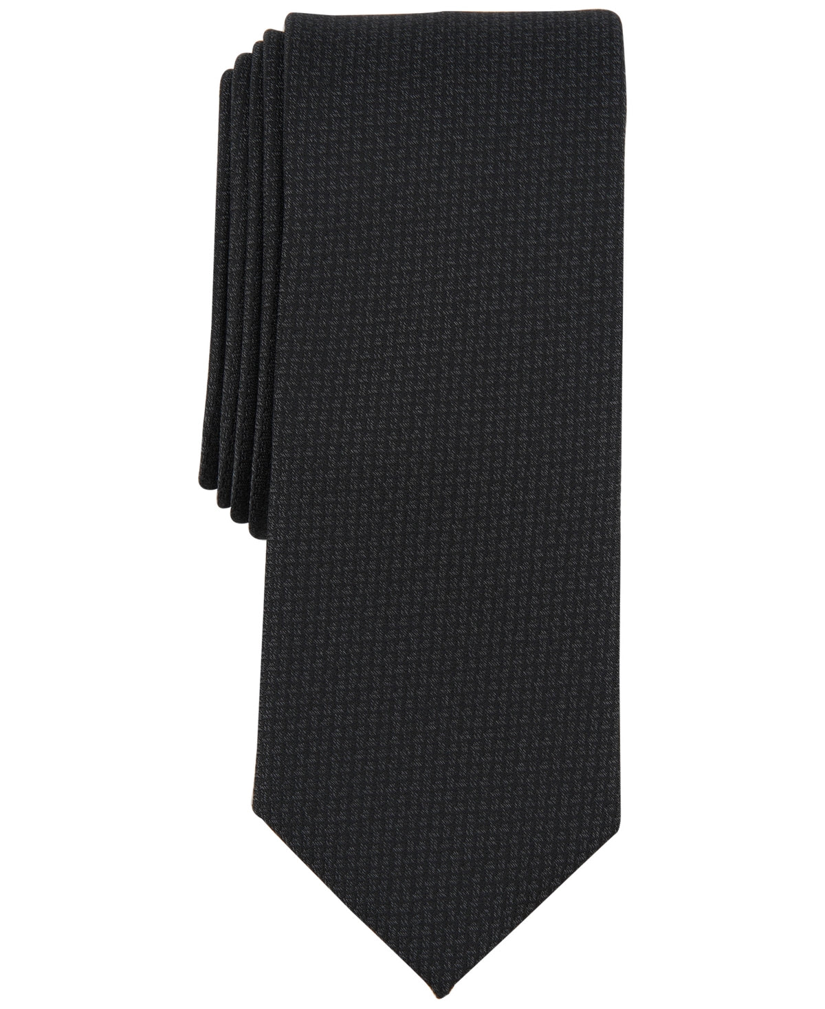 Bar Iii Mens Regular fit Tie Necktie One Size Black Solid